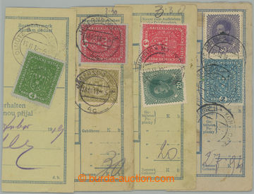 273709 - 1918-1919 VÝPLATNÍ - VELKÝ FORMÁT / sestava 4ks ústři�