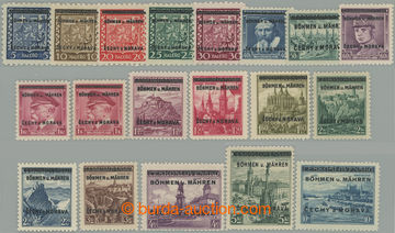 273710 -  Pof.1-19, Přetisková emise, kompletní; svěží