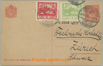 273727 - 1919 CPŘ33, uherská souběžná dopisnice 10f červená, z