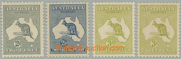 273740 - 1918-1927 SG.35, 36, 37, Mapa a klokan 2P, 2½P a 2x 3P, pr�