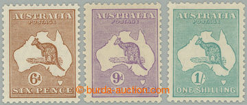 273743 - 1929-1930 SG.107, 108, 109, Mapa a klokan 6P, 9P a 1Sh, prů