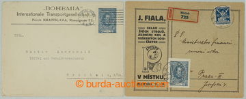 273744 - 1920-1921 sestava 2ks firemních dopisů zaslaných ve IV. T