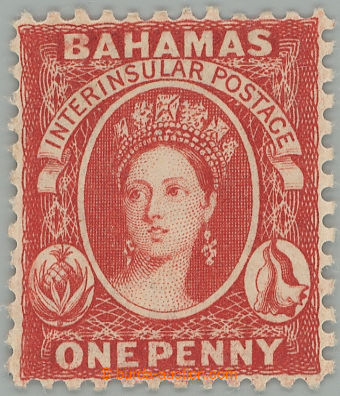 273754 - 1882 SG.40, Viktorie Chalon Head 1P scarlet-vermilion, průs