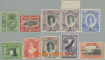 273768 - 1942-1949 SG.74-82, Motives and the Queen Salote ½P - 5Sh; 
