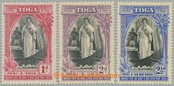 273770 - 1938 SG.71-73, Queen Salote 1P - 2½P; complete very fine se