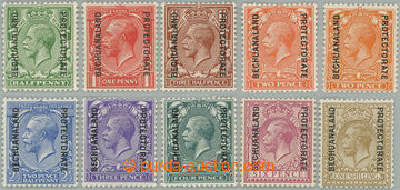 273775 - 1913-1924 SG.73-82, britské Jiří V. ½P - 1Sh s přetiske
