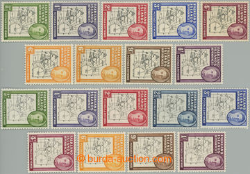 273787 - 1946-1949 SG.G1-G8 + G9-G16, Jiří VI. - Mapa ½P - 1Sh, se