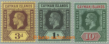 273809 - 1912-1920 SG.45, 48b, 52b, Jiří V. 3P, 1Sh a 10Sh, všechn