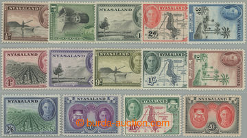 273825 - 1945 SG.144-157, Jiří VI. - Motivy ½P - 20Sh; kompletní 