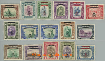 273828 - 1947 SG.335-349, Motivy 1c - 5$, s přetiskem G VI R pro nov