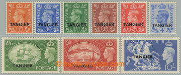 273841 - 1950-1951 BRITSKÁ POŠTA V MAROKU / SG.280-288, Jiří VI. 