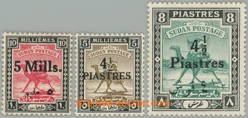 273846 - 1940-1941 SG.78-80, přetiskové Camel Postman 5m/10m - 4½P
