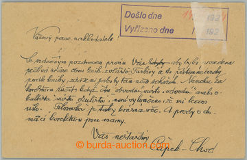 273857 - 1924 ČAPEK-CHOD Karel Matěj (1860-1927), český prozaik, 