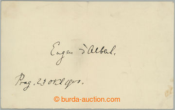 273863 - 1900 d’ALBERT Eugen (1864-1932), německý klavírista a h