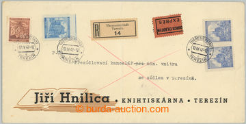 273866 - 1942 TEREZÍN / firemní R+Ex-dopis s přítiskem knihtiská