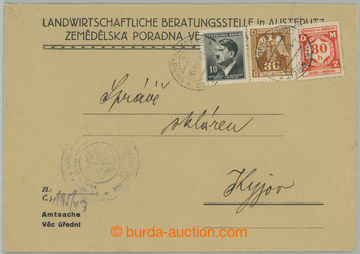 273868 - 1943 SMÍŠENÁ FRANKATURA / úřední dopis vyfr. smíšeno
