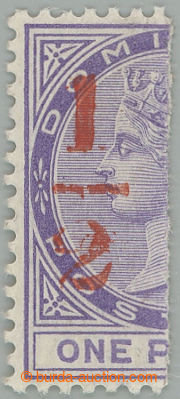 273881 - 1882-1883 SG.11, půlená Viktorie ½P, červený přetisk �