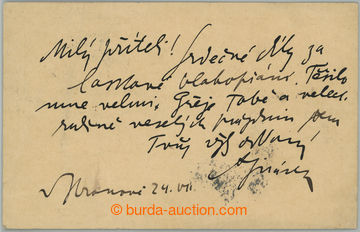 273893 - 1896 JIRÁSEK Alois (1851-1930), slavný český prozaik a d