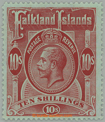 273895 - 1912-1920 SG.68, Jiří V. 10Sh červená / zelená; bezvadn