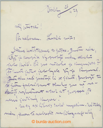 273913 - 1923 MRŠTÍK Alois (1861–1925), významný český spisov