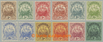 273929 - 1922-1934 SG.77-87, Lodě ½P - 1Sh, průsvitka Mult Script 