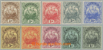 273934 - 1910-1925 SG.44-51a, Loď ¼P - 1Sh, průsvitka Mult Crown C