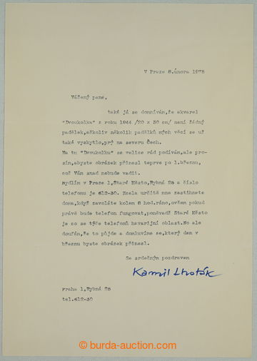 273941 - 1975 LHOTÁK Kamil (1912–1992), český malíř, grafik a 