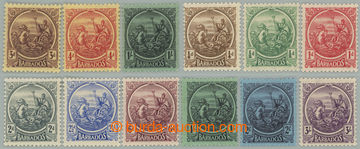 273945 - 1921-1924 SG.213-228, Pečeť kolonie ¼P - 3Sh, průsvitky 