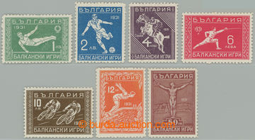 273952 - 1933 Mi.252-258, Balkánské hry (II) 1L - 50L; kompletní s