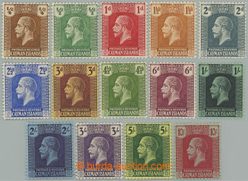 273973 - 1921-1926 SG.69-83, Jiří V. ¼P - 10Sh, průsvitka Mult Sc