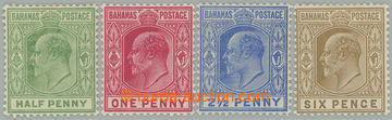 273996 - 1906-1911 SG.71-74, Edvard VII. ½P - 6P, průsvitka Mult Cr