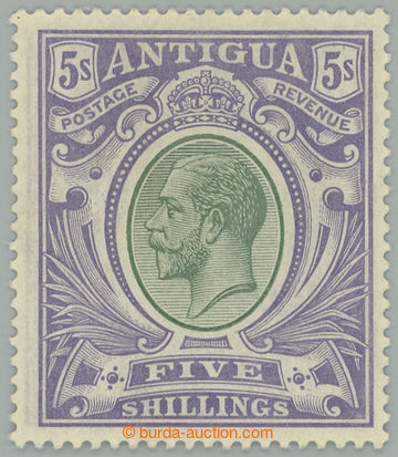274004 - 1913 SG.51, Jiří V. 5Sh šedozelená / fialová; bezvadná