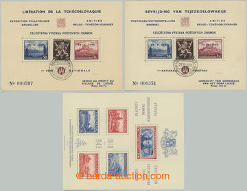 274007 - 1943 AS14+15, Lidický aršík Belgie, obě jazykové mutace