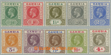 274009 - 1921-1922 SG.108-117, Jiří V. ½P - 4Sh, průsvitka Mult S