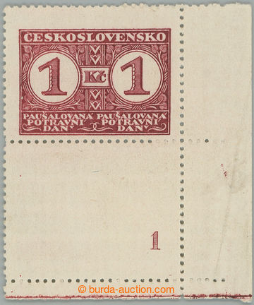 274010 - 1935 Pof.PD9B DČ, Definitivní vydání 1Kč červená, ŘZ