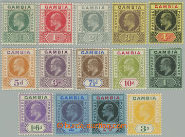274012 - 1909 SG.72-85, Edvard VII. ½P - 3Sh, průsvitka Mult Crown 