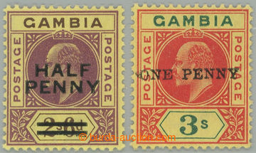 274013 - 1906 SG.69-70, Edvard VII. 2Sh6P s přetiskem HALF PENNY a 3