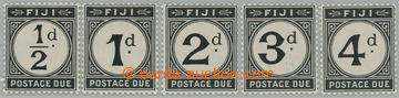 274018 - 1918 SG.D6-D10, Postage due stamps Numerals ½P - 4P; comple