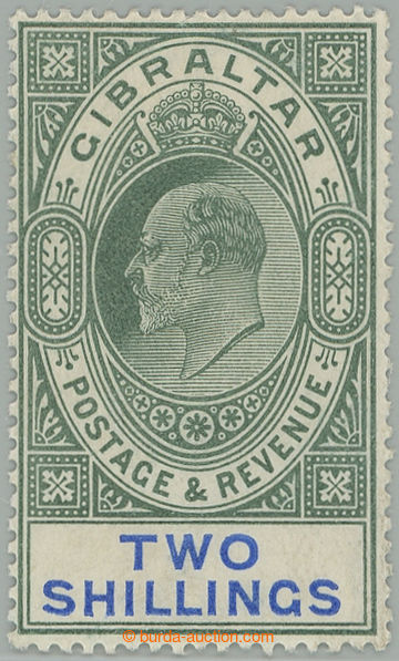 274032 - 1903 SG.52, Edvard VII. 2Sh zelená / modrá, průsvitka Kor