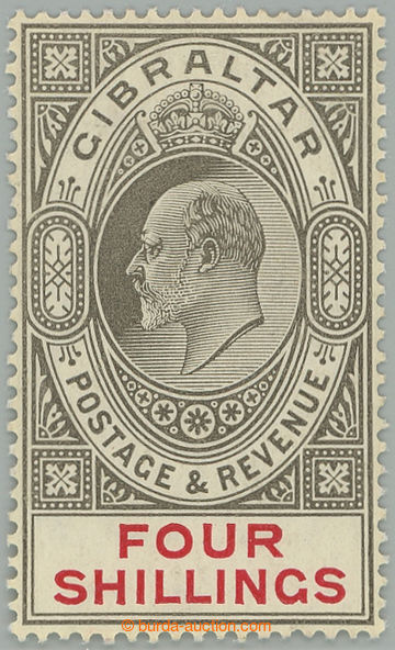 274035 - 1906-1911 SG.73, Edvard VII. 4Sh černá / karmínová, prů