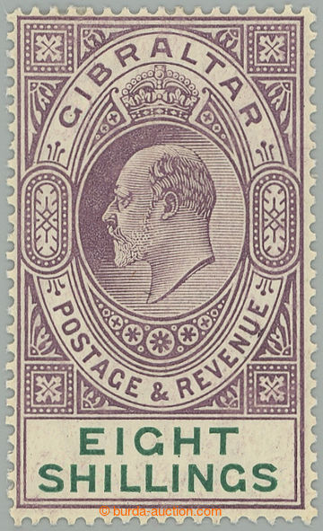 274036 - 1906-1911 SG.74, Edvard VII. 8Sh fialová / zelená, průsvi