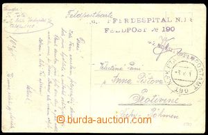 27404 - 1915 dark violet 2-lines postmark K.u.K.. PFERDESPITAL N.1/8