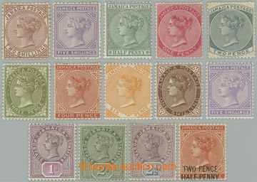 274060 - 1870-1890 SESTAVA / 14 zn. Viktorie z emisí 1870 - 1890, mj