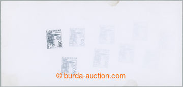 274082 - 2000 ZT Zber.203, Bardejov 0,50Sk, 9x zkusmý otisk rytiny v