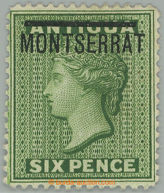 274085 - 1876-1883 SG.2, přetisková Viktorie 6P Antigua 6P zelená;