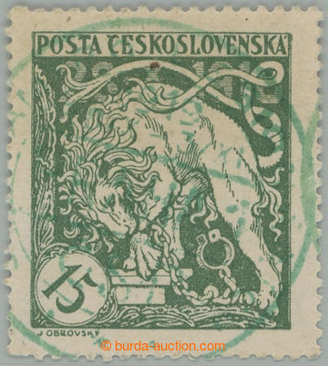 274091 -  Pof.27Aap, Lev trhající okovy 15h světle zelená s ŘZ 1