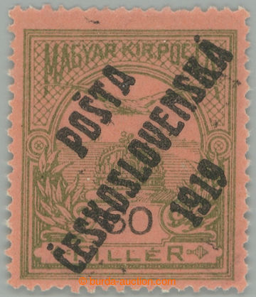 274093 -  Pof.94, 60f zelená / černá, III. typ přetisku; po nále