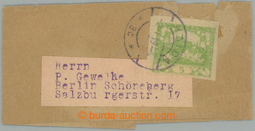 274122 - 1919 celá novinová páska adresována do Německa v I. TO,