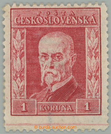 274140 - 1925 Pof.190A, Rytina 1Kč červená, I. typ, svislá průsv