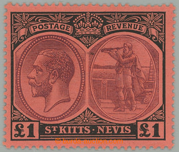 274142 - 1920-1922 SG.36, Jiří V. £1 purple / black / red; bezvadn